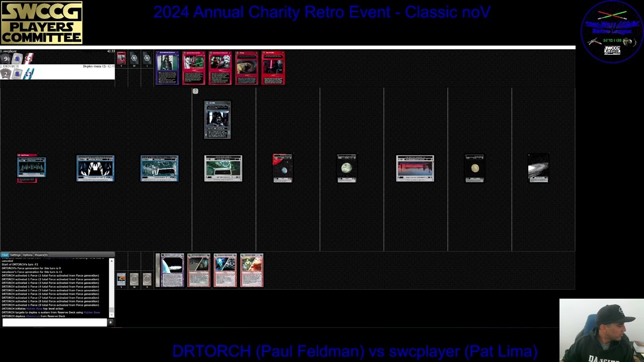 Star Wars CCG - 2024 Charity Retro Event Top 8 Paul Feldman (HB/BHBM) vs. Patrick Lima (TRM/HD)
