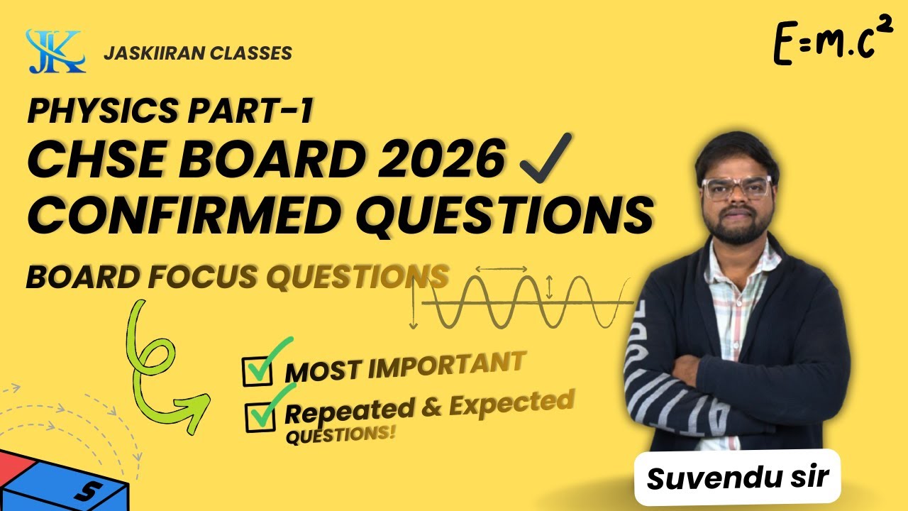 CHSE 12th Physics Important Questions 2026 Part-1 | Board Focused