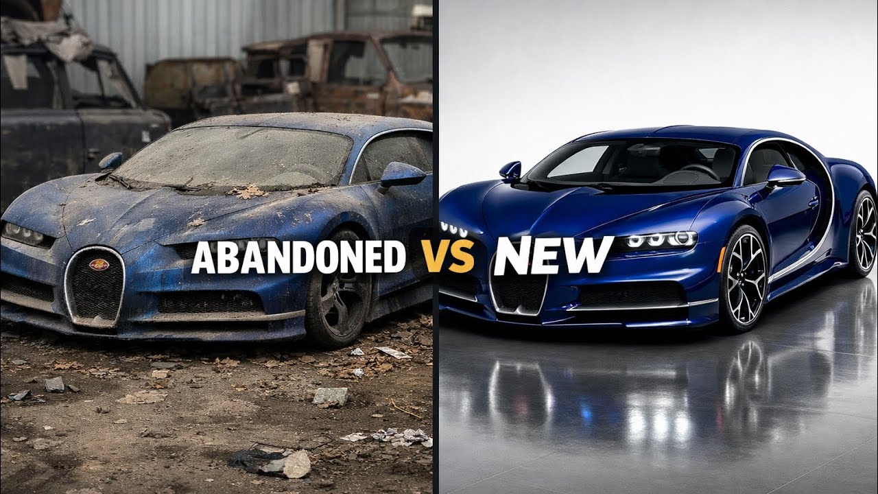 Abandoned Bugatti Chiron Restoration ASMR — Full Silent Rebuild from Ruins to Perfection