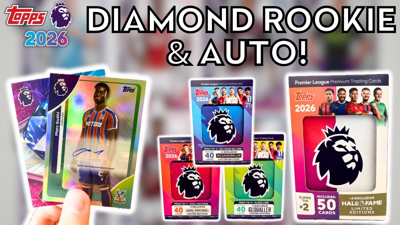 DIAMOND ROOKIE & AUTOGRAPH CARD HIT! | TOPPS PREMIER LEAGUE 2026 CARDS | SUPER AND MEGA TIN OPENING