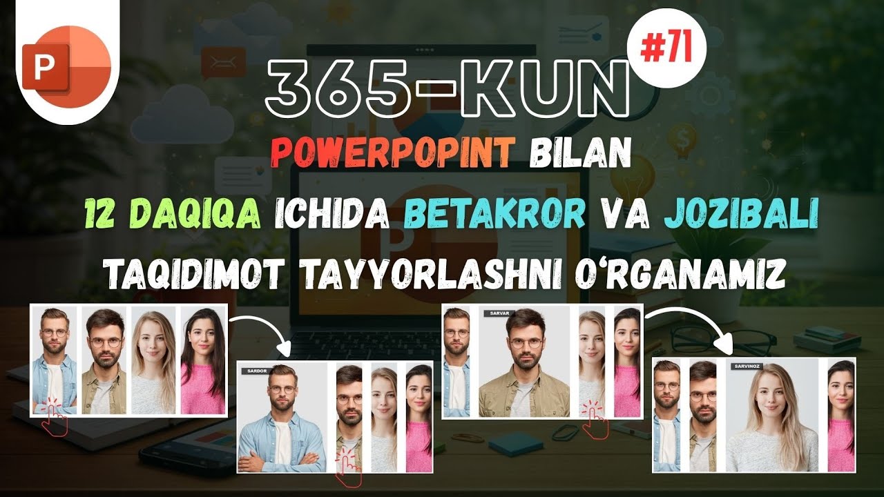 71 - dars | PowerPointda linklar bilan taqdimotlarni boshqarishni o'rganamiz |  O'lcham o'zgartirsh