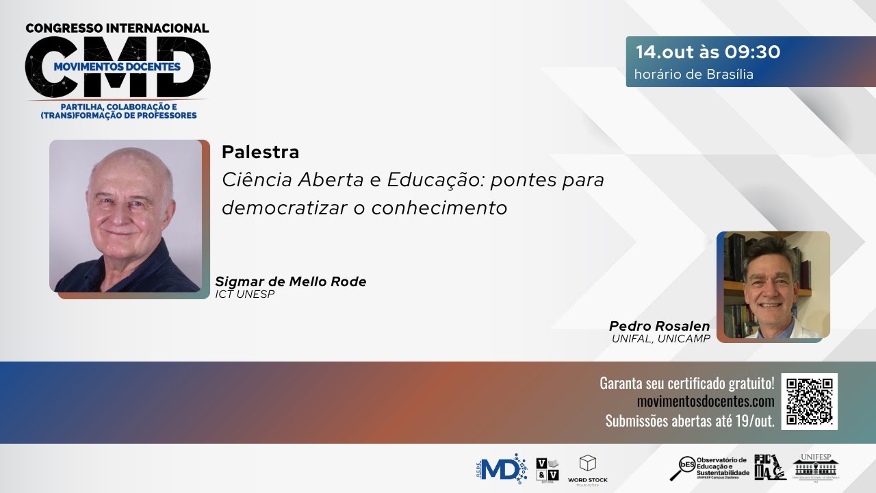 CMD 2025 | Palestra: Ciência Aberta e Educação: pontes para democratizar o conhecimento