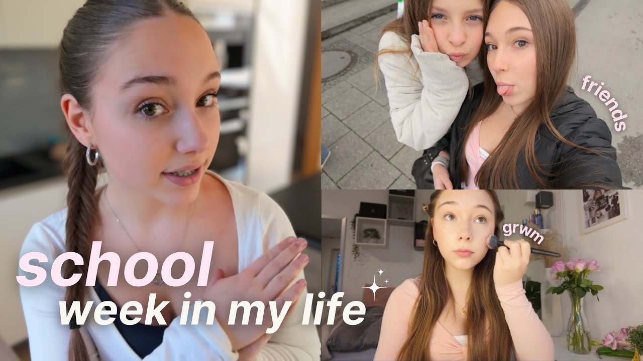 SCHOOL WEEK IN MY LIFE 🏫🎀 realistic school days * grwm, study & aesthetic vibes ✧