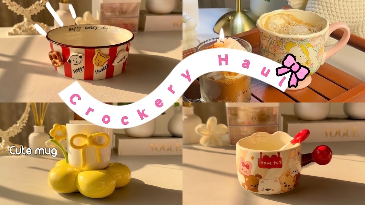 Aesthetic household &crockery haul 🍽️ 2026 |Pinterest mugs 🎀 | dinnerware 