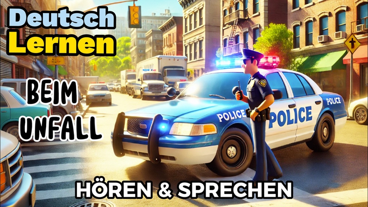 Deutsch Lernen| Beim Unfall| Sprechen & Hören| Deutschkurs| Geschichte & Wortschatz