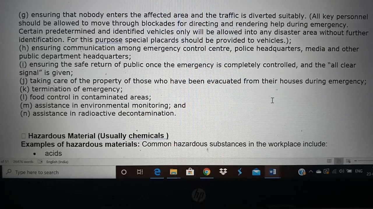 Man made disasters   Nuclear power plant & Hazardous materials