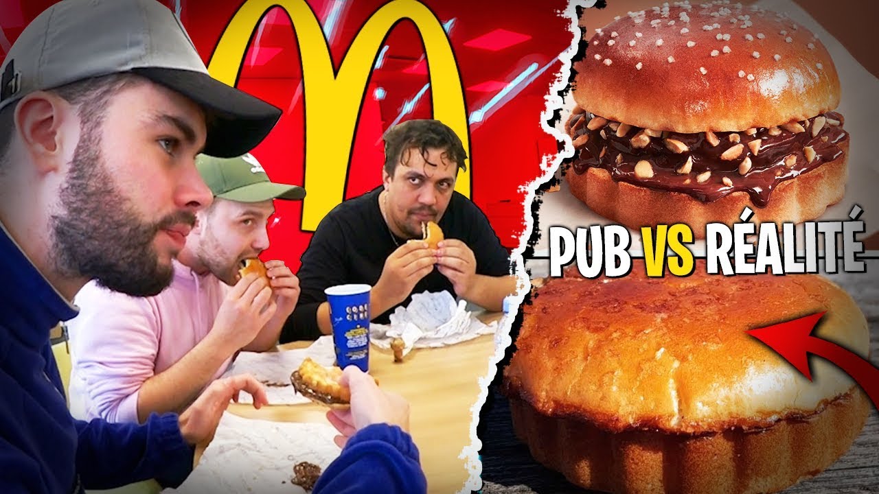 D&eacute;gustation Burger au Chocolat de McDonald's avec TheKairi, Lebouseuh, Doc et Pidi !