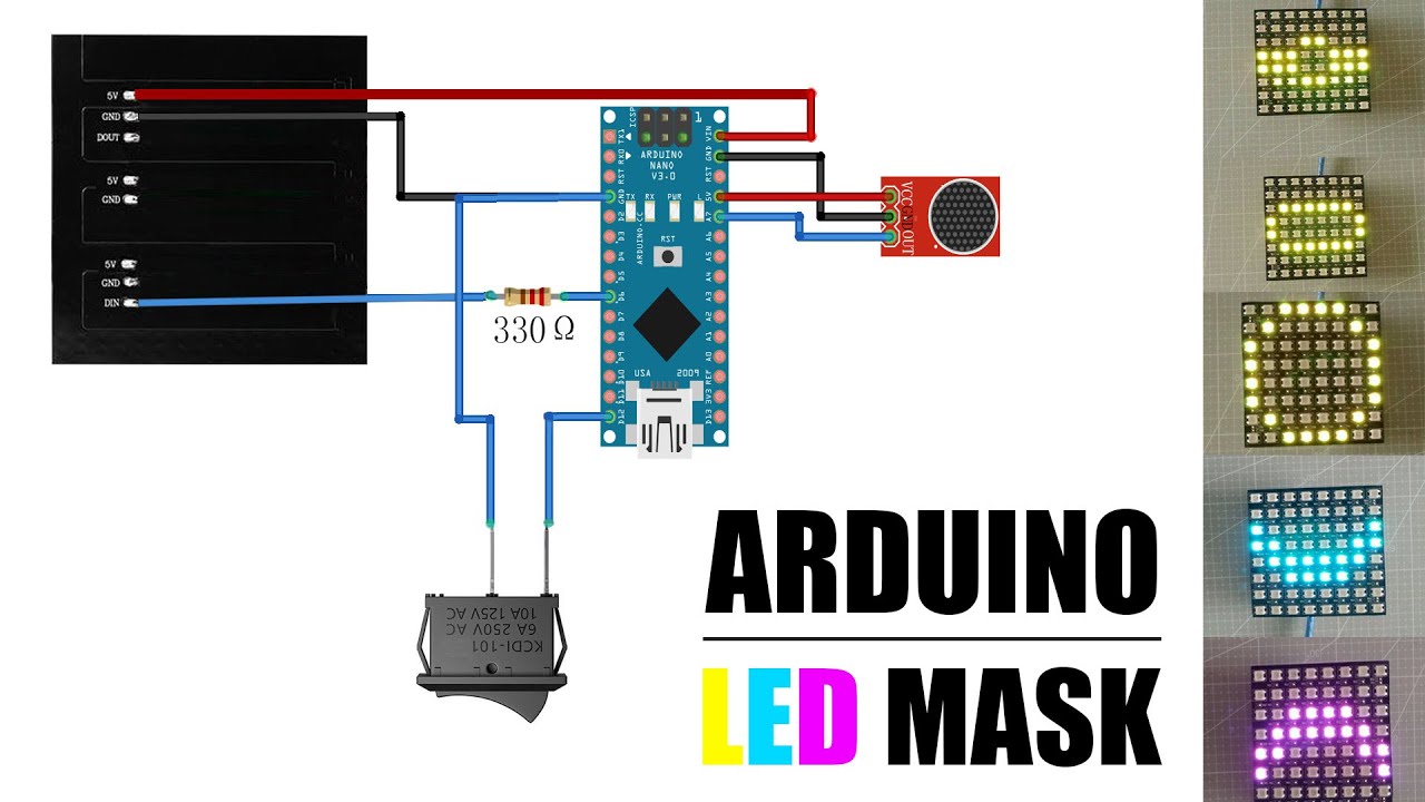 How to Make LED Smile Face Mask via Arduino Nano