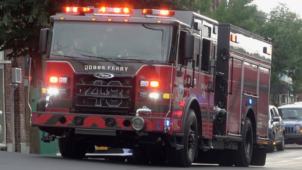 Dobbs Ferry FD Tower Ladder 23 & *NEW* Engine 48 Responding