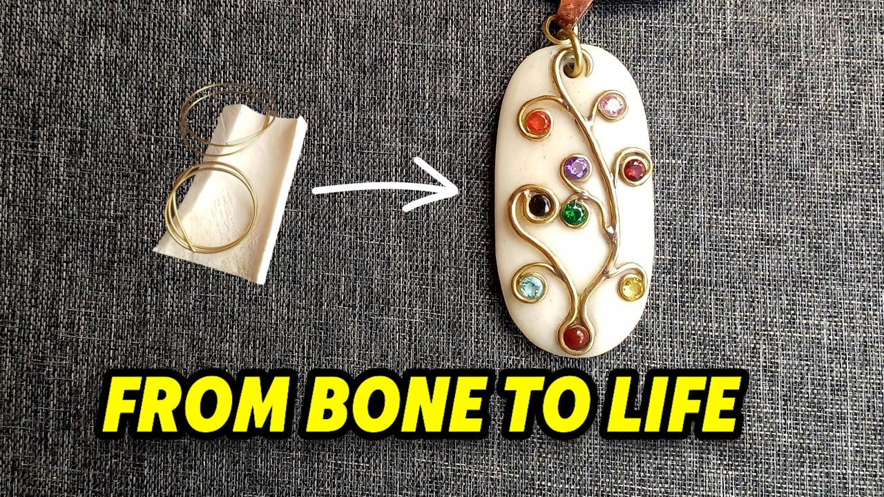 Handmade Pendant: From Raw Bone to Art #diy #handmade #necklace #art #diyjewelry #pendant #bone