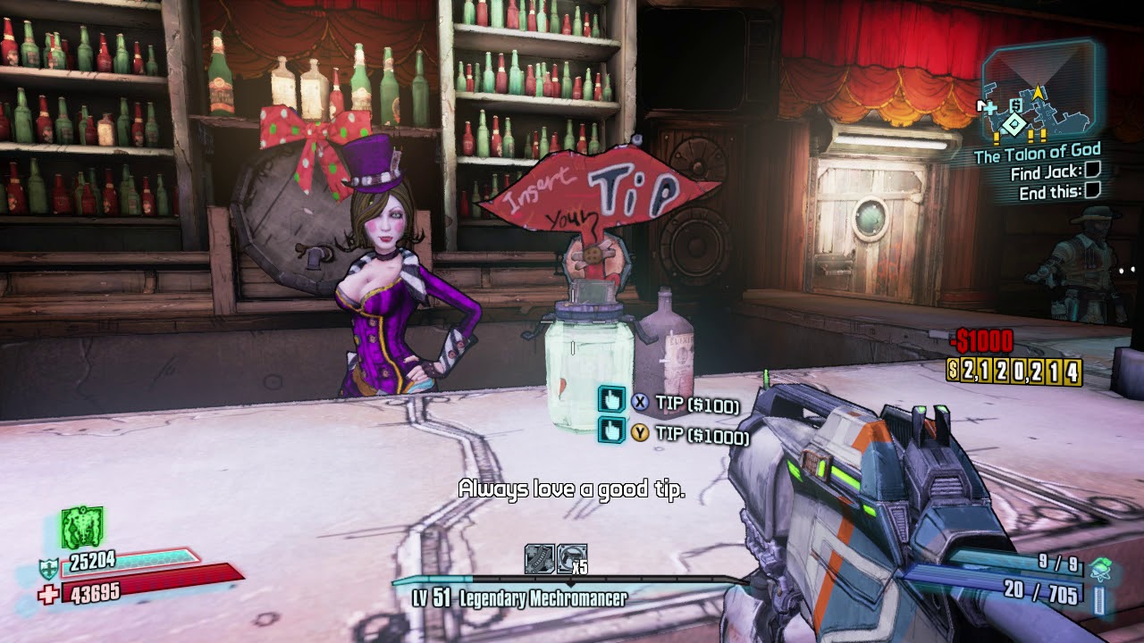 Tipping Moxxi -- That's a lot of tips