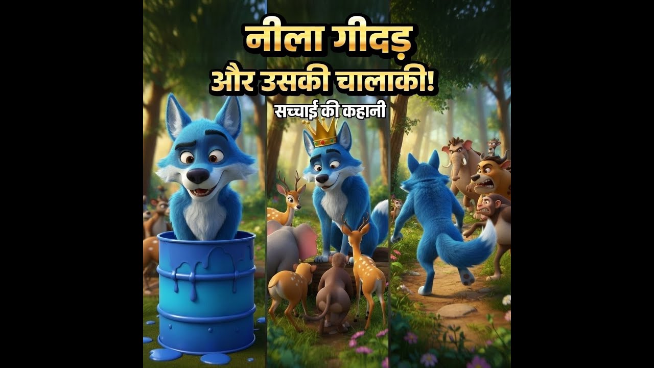 नीला गीदड़ बना जंगल का राजा! | झूठ का सच 😱The Blue Jackal Story | Kids Hindi Story #@MiNiLeo-i5g