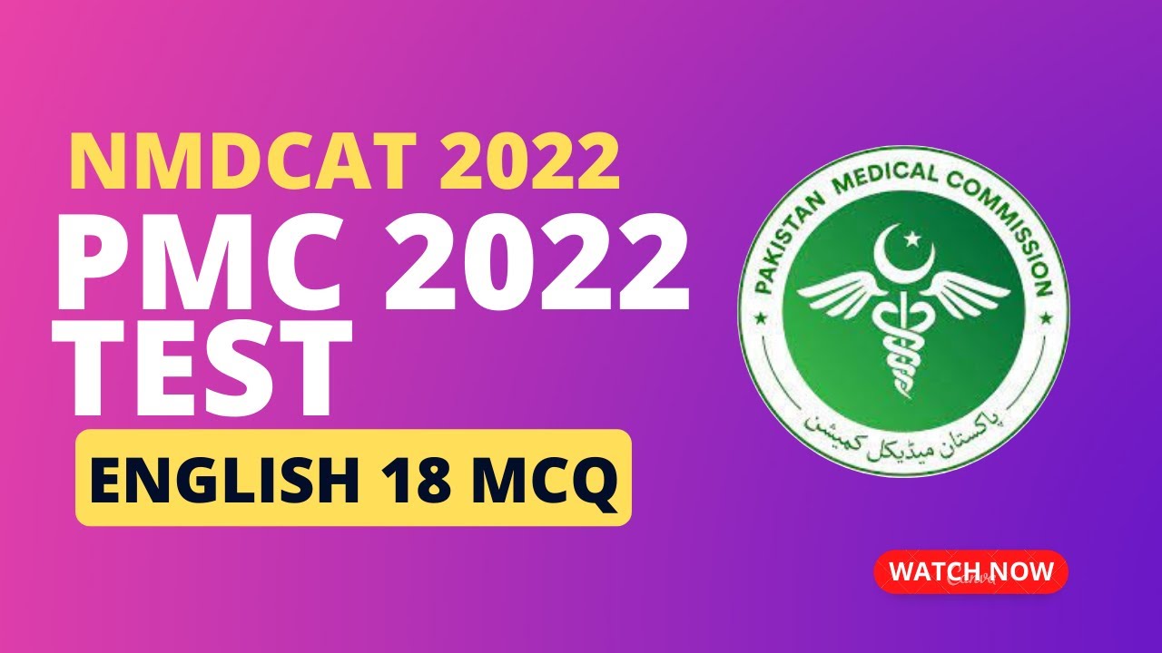 PMC Practice test English 2022 || Nmdcat prep 2022 || Ilmi Preacher