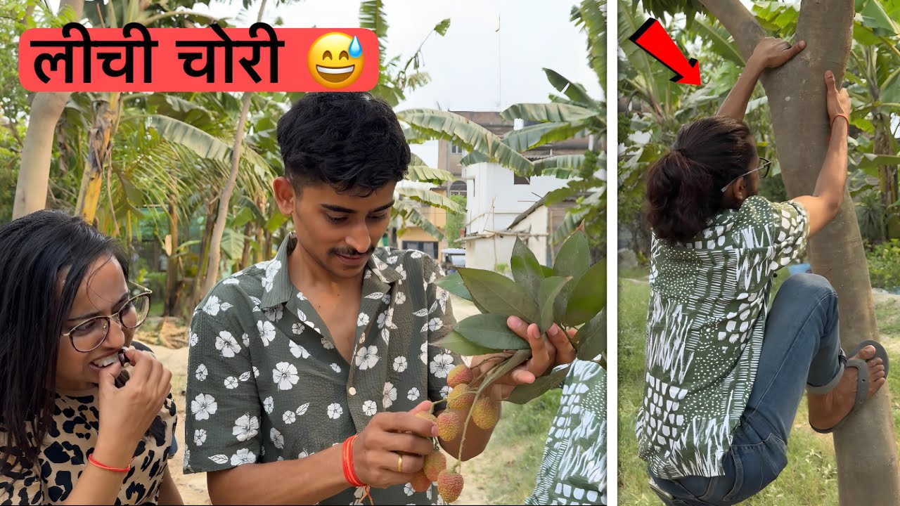 Litchi chori kar ke pakde gaye 😭😳