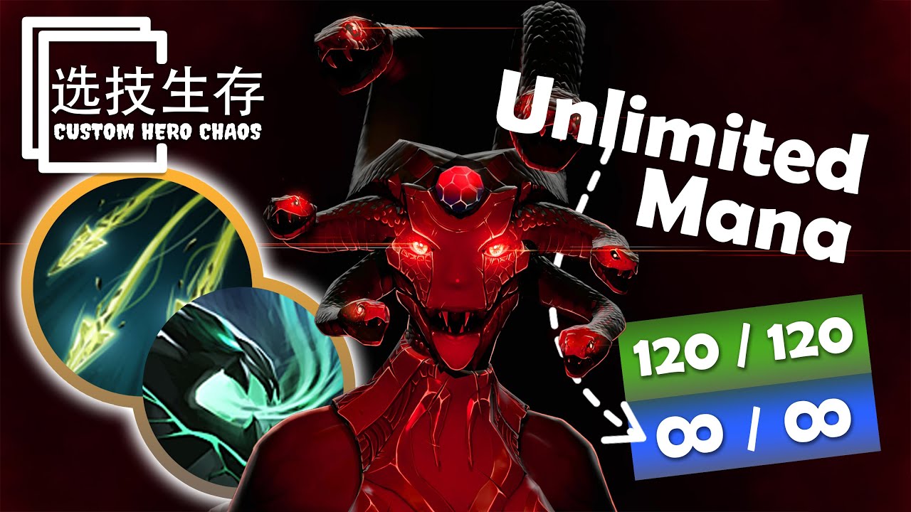 Medusa Unlimited Mana OP Skills Combo - Dota 2 Custom Hero Chaos