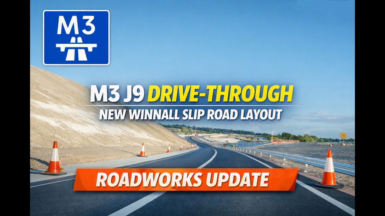 New M3 J9 Winnall Slip Road Layout &ndash; Post‑Closure Drive‑Through