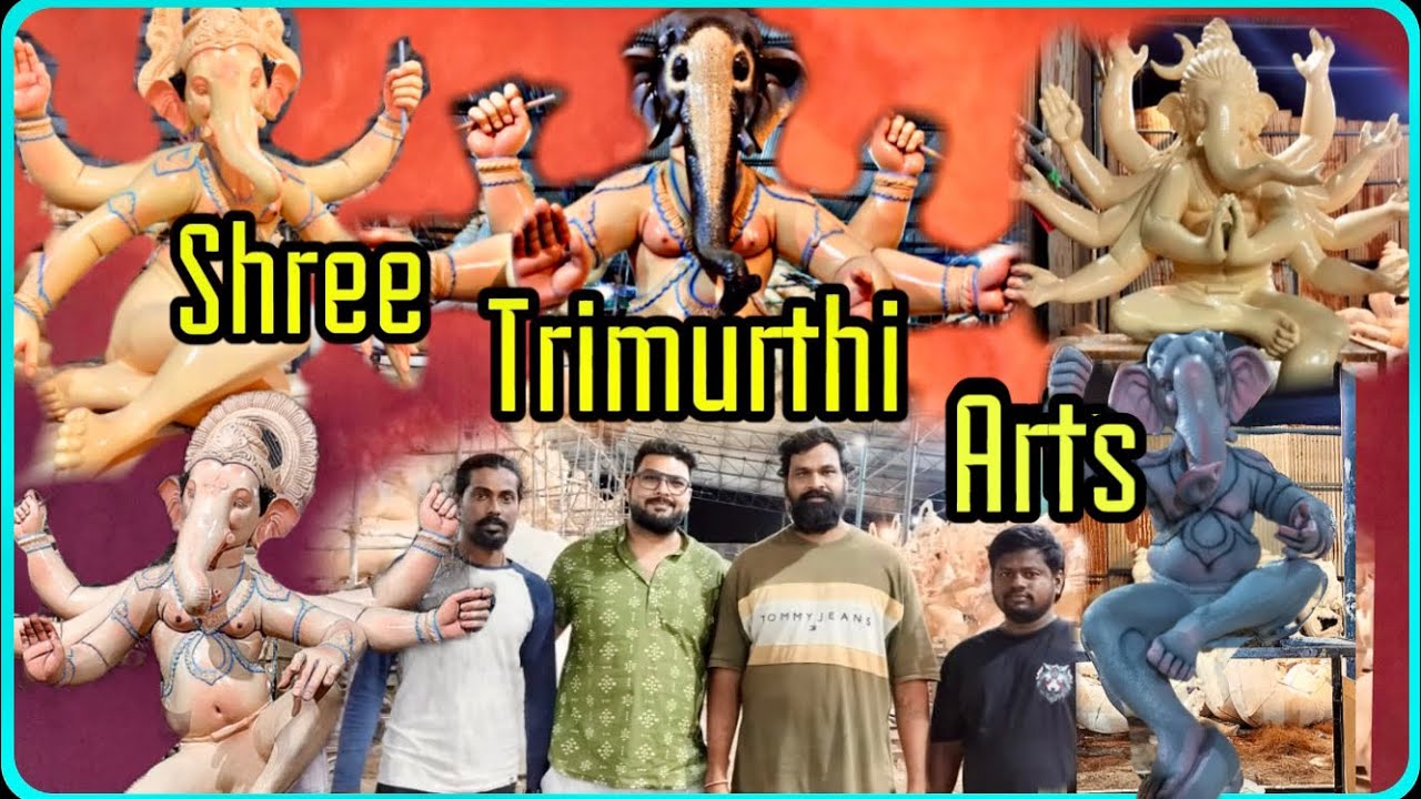 Trimurti Arts Hyderabad | 6 - 45 feet’s Ganesh Idols | Unique Background 2025 | #ganpatifestival