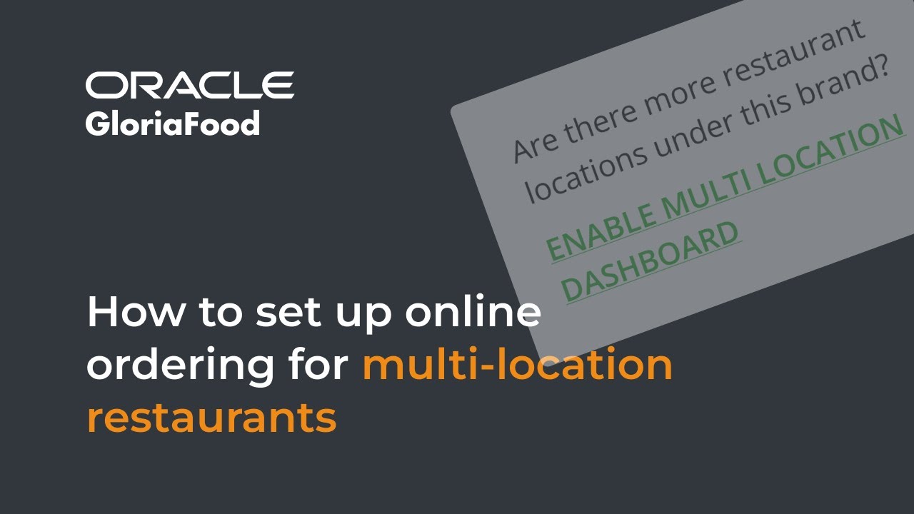 How to set up online ordering for multi location restaurants