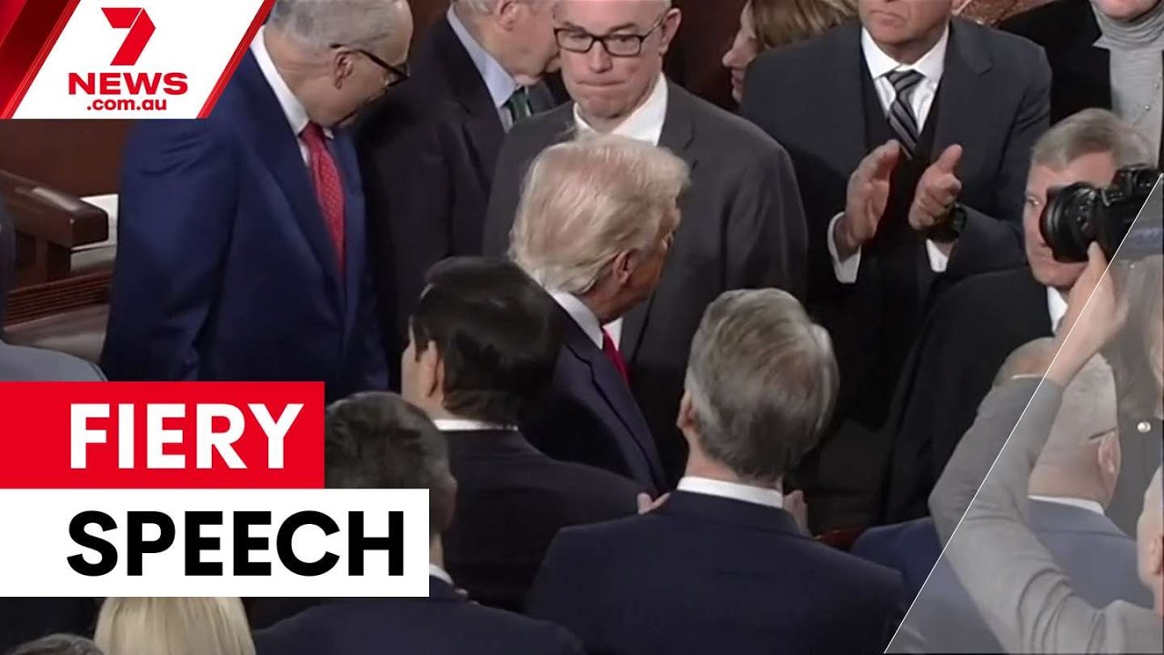 Trump's record-breaking State of the Union address | 7NEWS