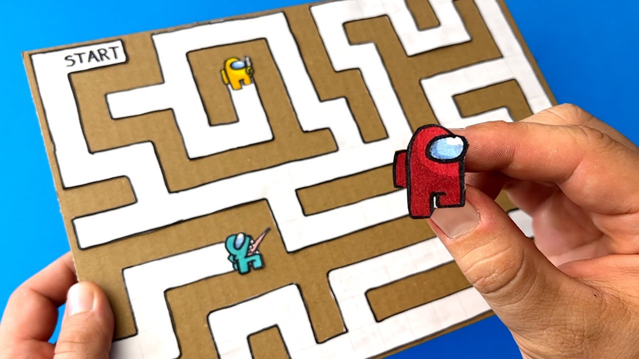 10 AMONG US ARTS & CRAFTS - How to draw AMONG US GAME at HOME