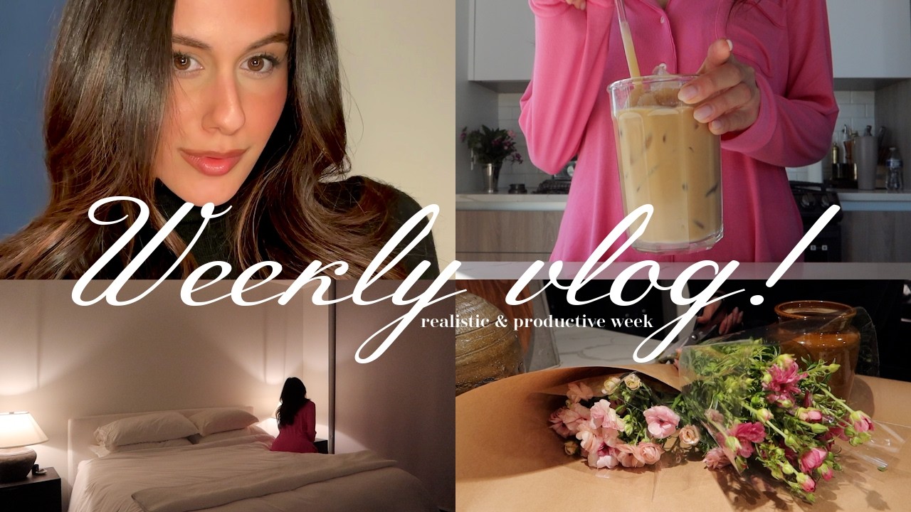 WEEKLY VLOG: Realistic & Productive Routine at Home, Cooking Healthy Meals 🤍