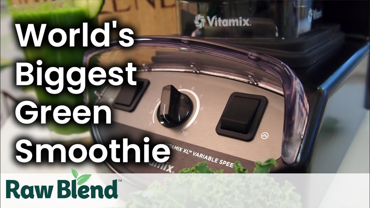 The World's Biggest Green Smoothie in a Vitamix XL Blender | Video