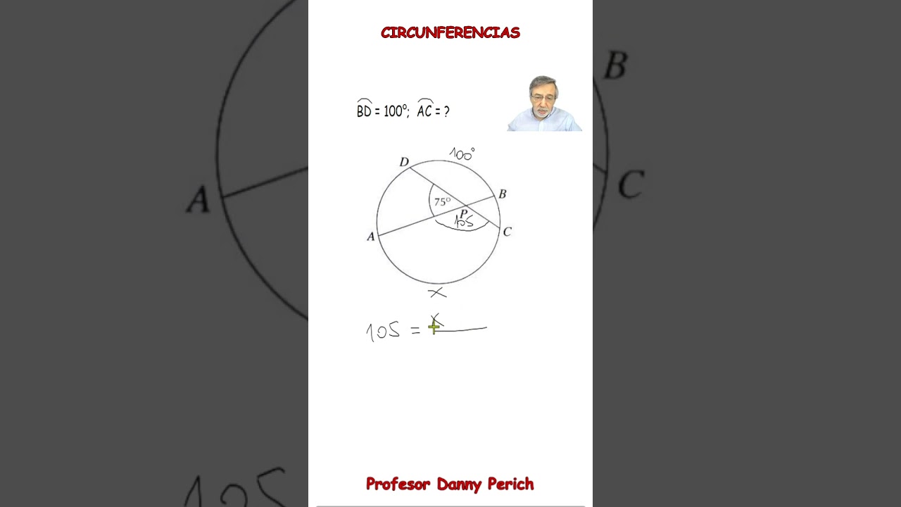 &Aacute;ngulos en la circunferencia. Ejercicio 17.