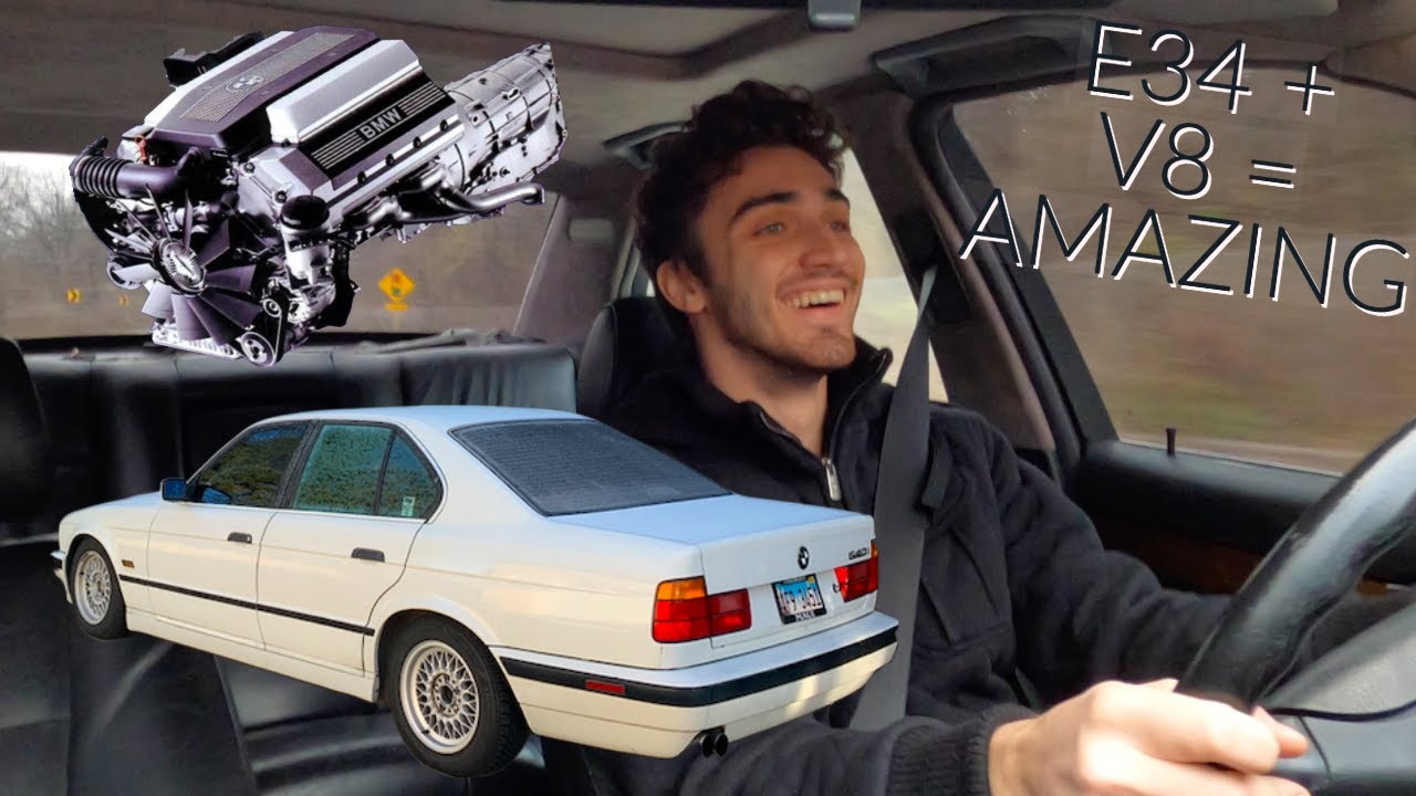 Первая поездка на 540i E34... Первые впечатления и великолепный звук выхлопа V8!