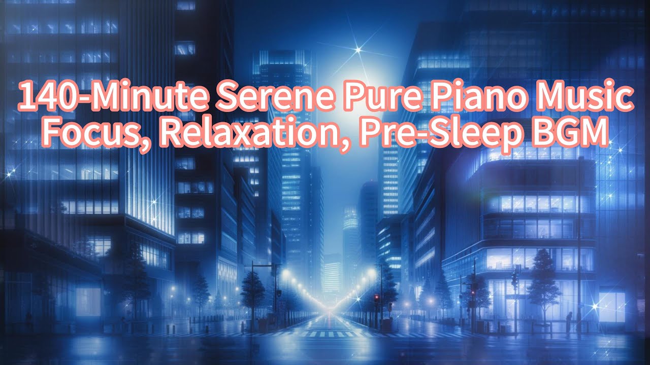 140-Minute Serene Pure Piano Music | Focus, Relaxation, Pre-Sleep BGM
