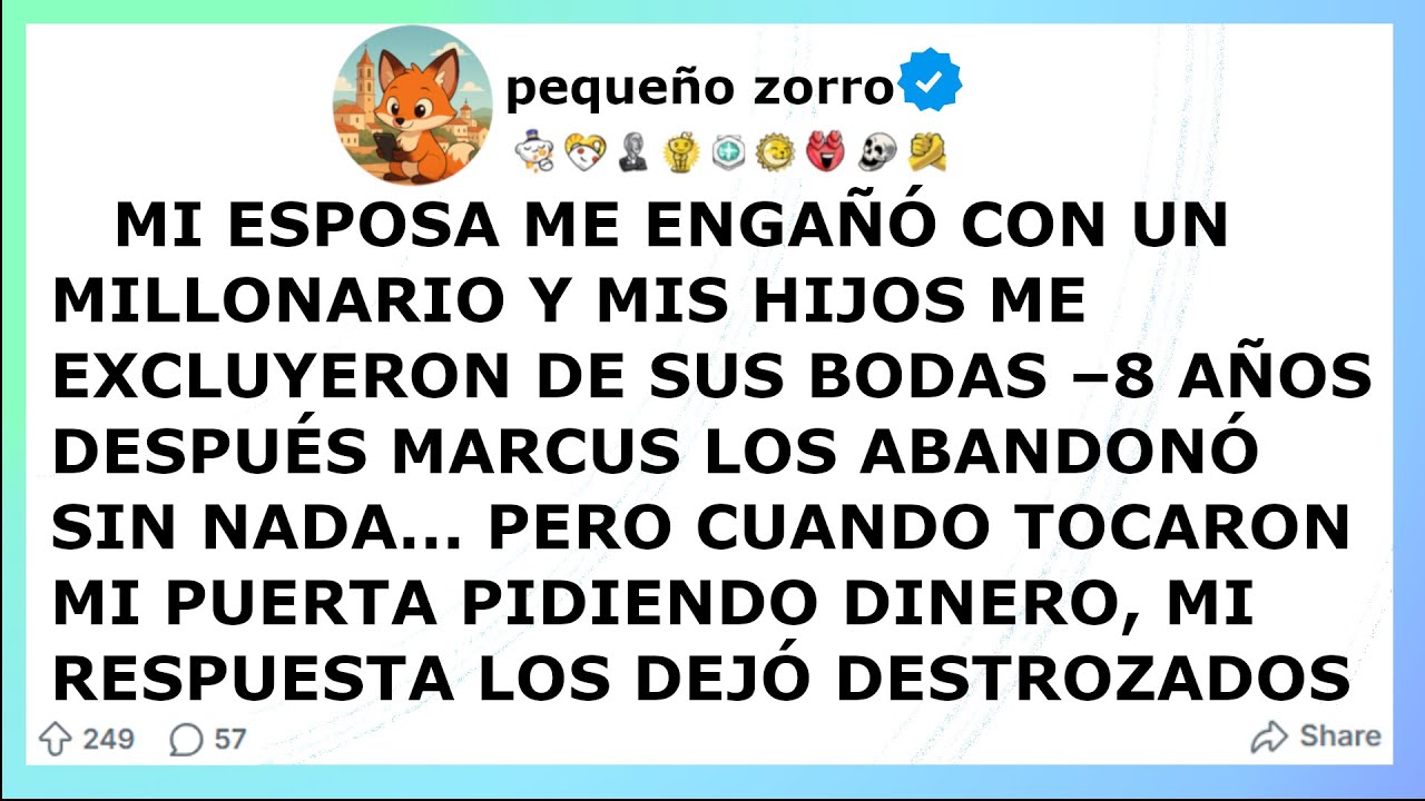 Mi Esposa Me Engañó Con Un Millonario Y Mis Hijos Me Excluyeron De Sus Bodas — 8 Años Después...