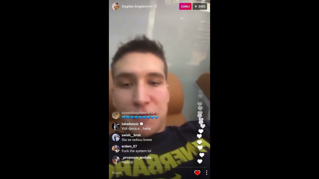 Bogdan Bogdanovic'in Eğlenceli Instagram Canlı Yayını - 1