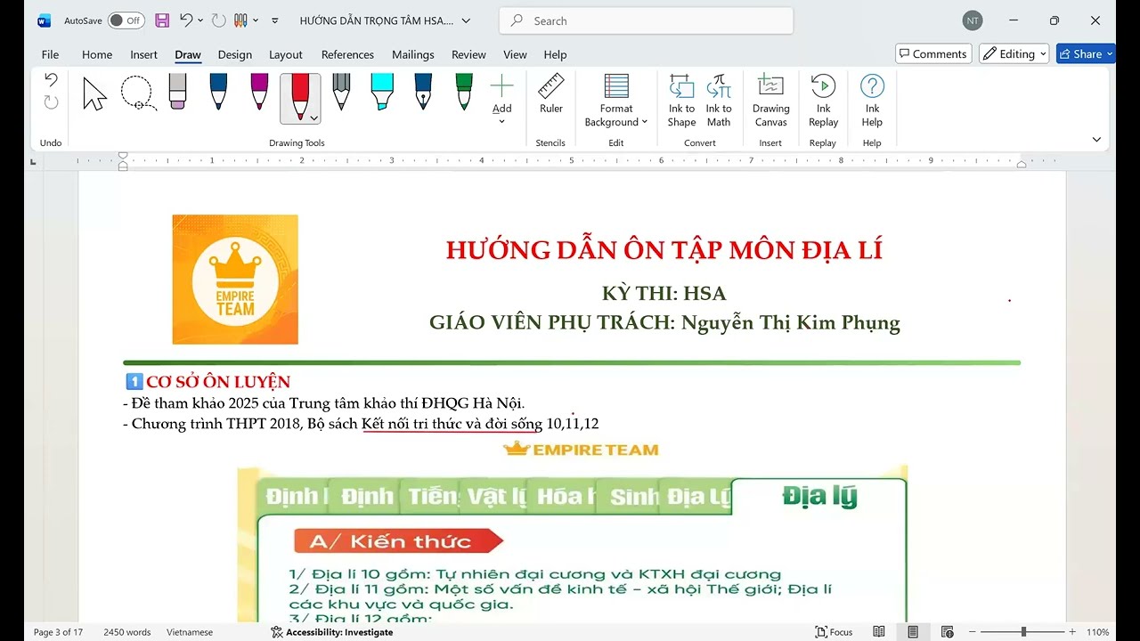 TỔNG HỢP KIẾN THỨC MÔN ĐỊA LÍ - KỲ THI HSA