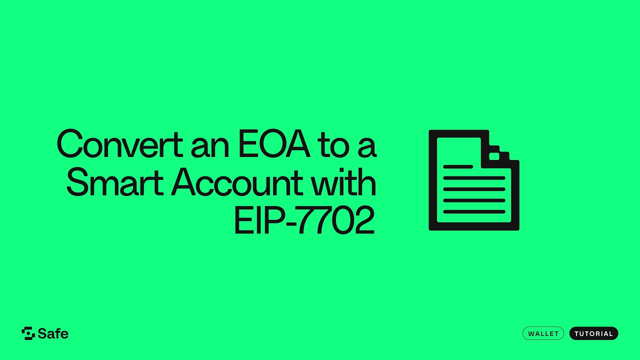 TUTORIAL | Convert an EOA to a Smart Account with EIP-7702