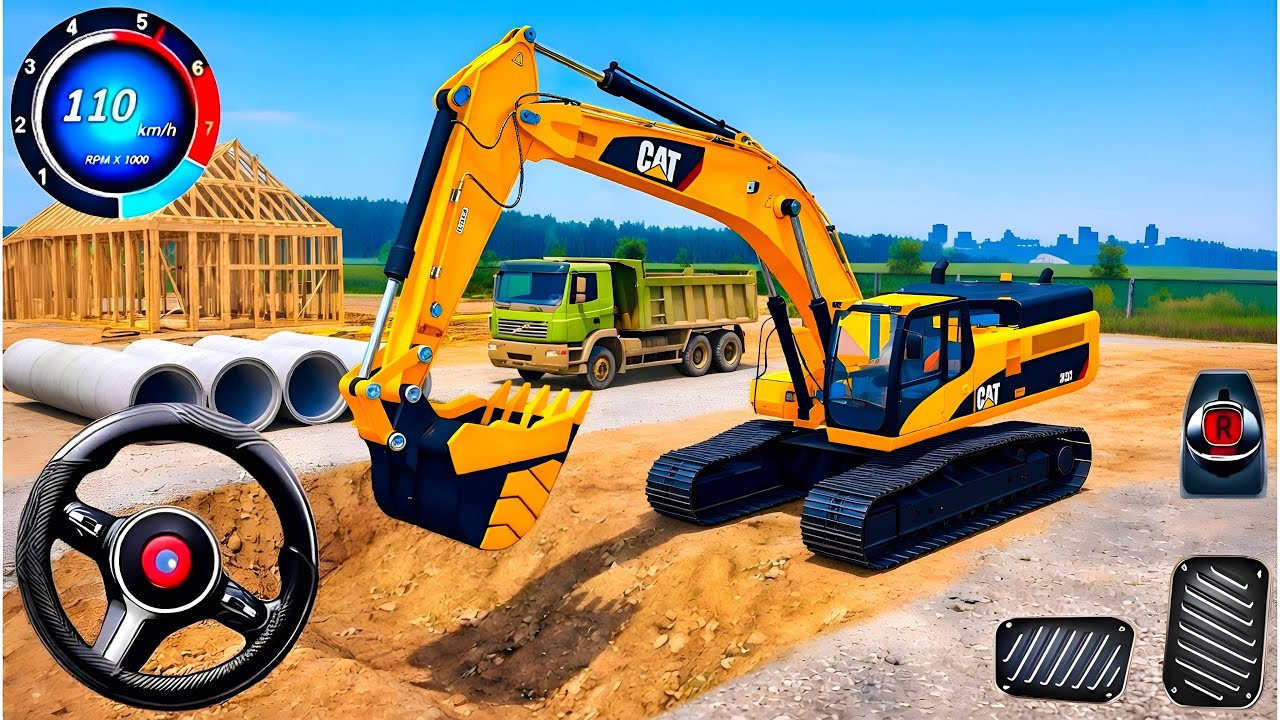 New Large City Road Construction - Powerful JCB Machines Building Mega Roads 🚧🔥 (Android Gameplay)