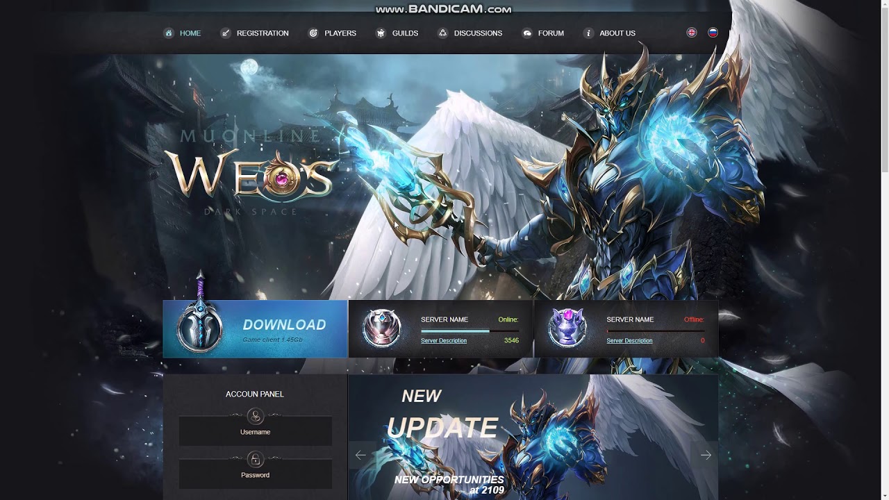 Mu Online WeoS Website HTML Template