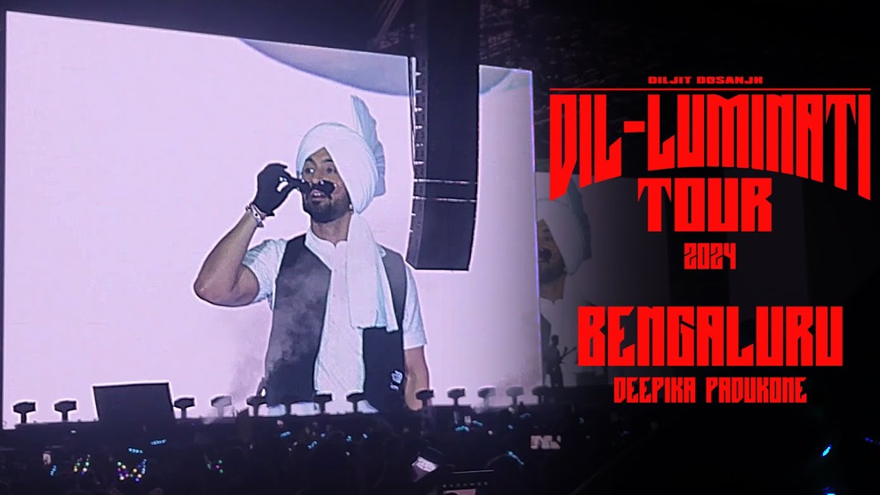 Diljit Dosanjh Bengaluru DIL-LUMINATI Tour Concert 2024 | Deepika Padukone | Full HD 60 fps