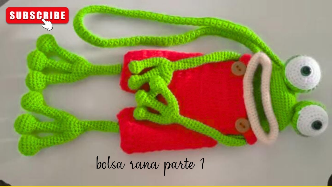 Bolsa de ranita tejida a crochet parte 1
