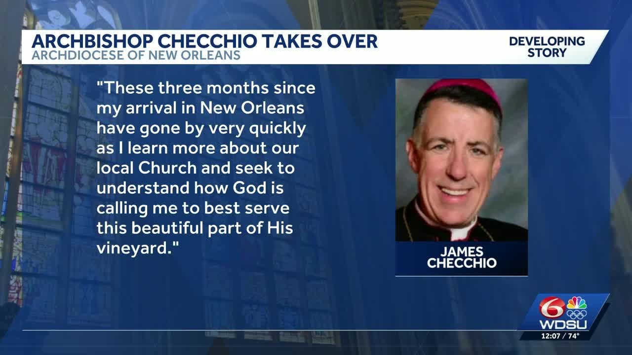 Archbishop James Checchio takes over Archdiocese of New Orleans