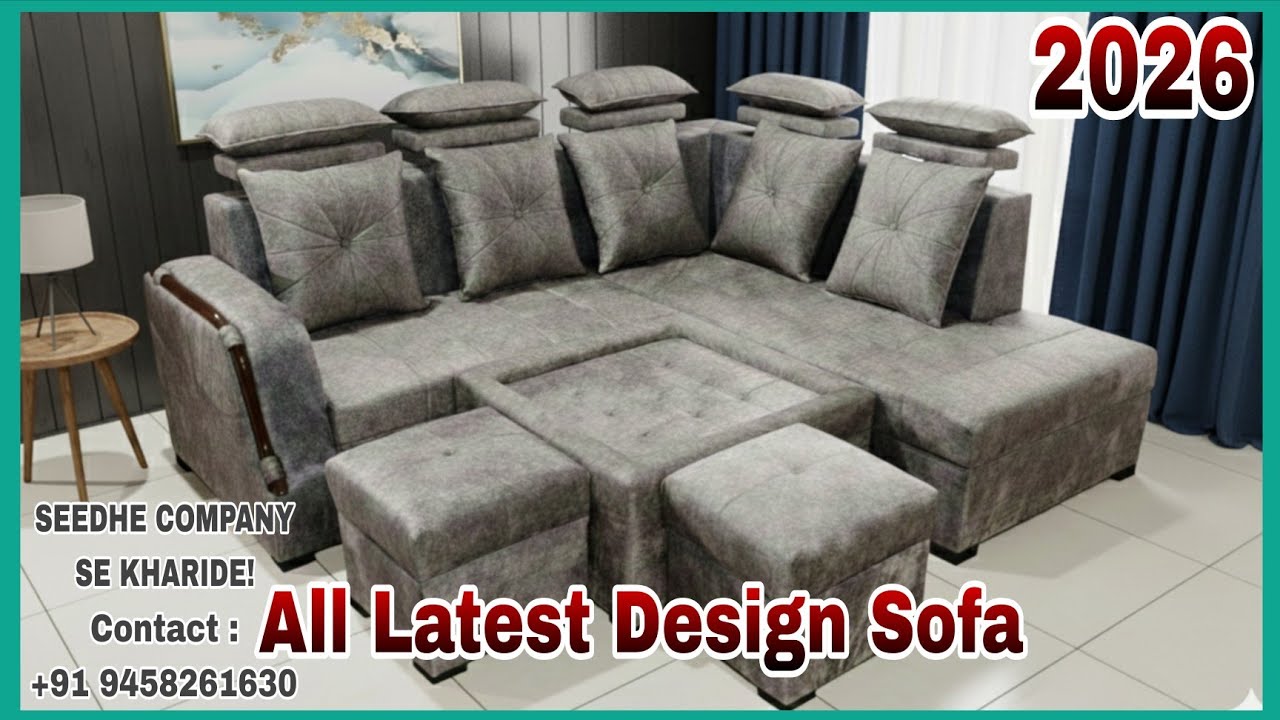 L Shape 7 Seater Sofa 2026 | Full Luxury Latest Design | Sofa Factory Making Process