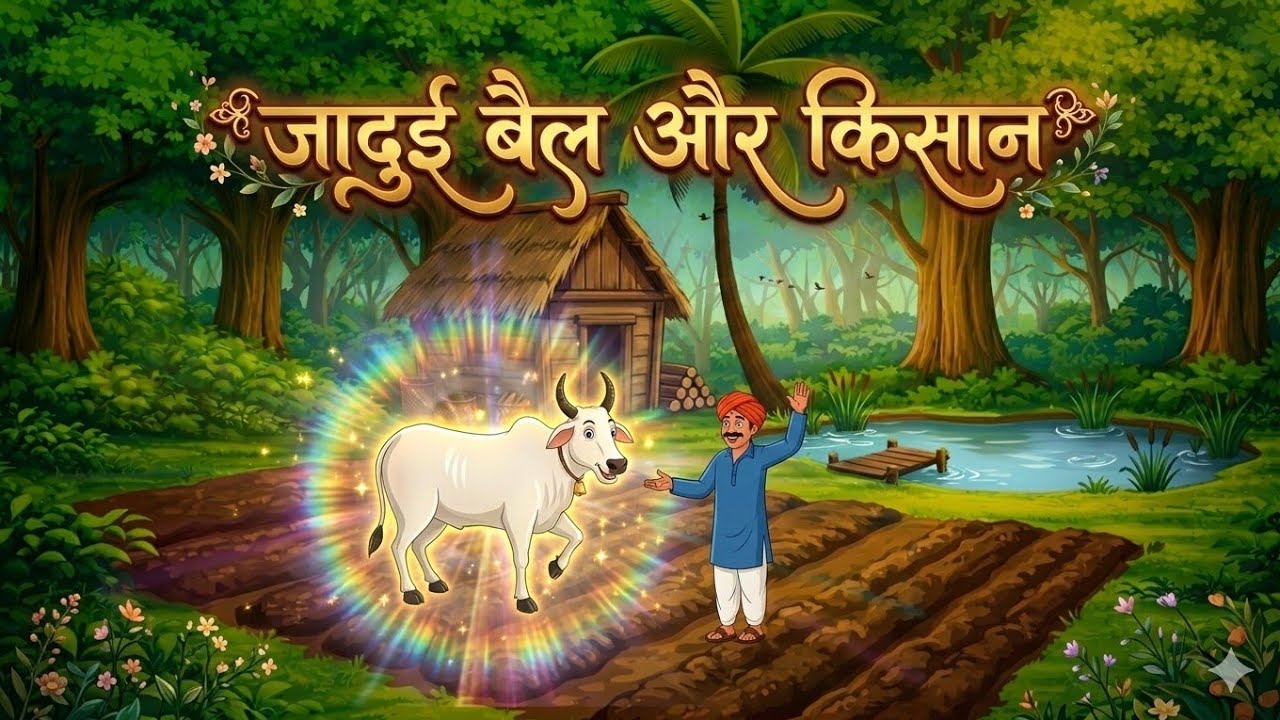 जादुई बैल और किसान की कहानी | Hindi Moral Story for Kids | Hindi Kahaniya | Cartoon Stories 