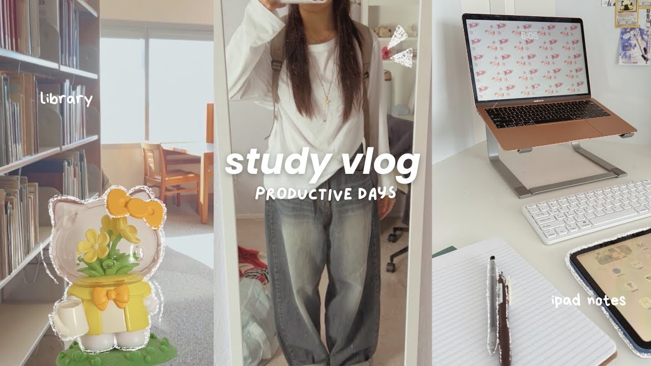 *REALISTIC* study vlog🎧📓~*’ | study with me, pm routine, note taking