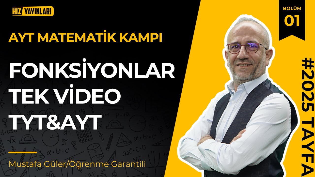 Ayt-1 Fonksiyonlar Konu Anlatımı | Tek Video | Pdf 