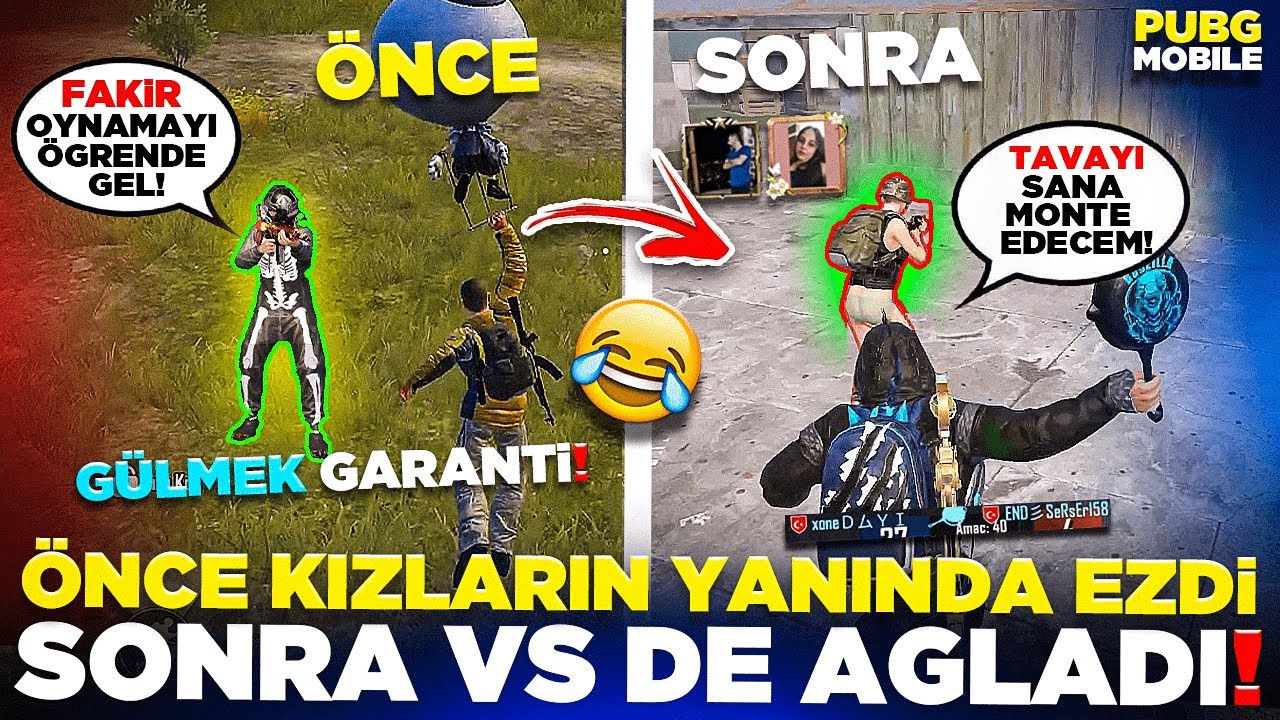 ÖNCE KIZLARIN YANINDA BENİ EZDİ 🥺 SONRA VS’DE AĞLADI 😎 (DERSİNİ VERDİM) | PUBG MOBILE