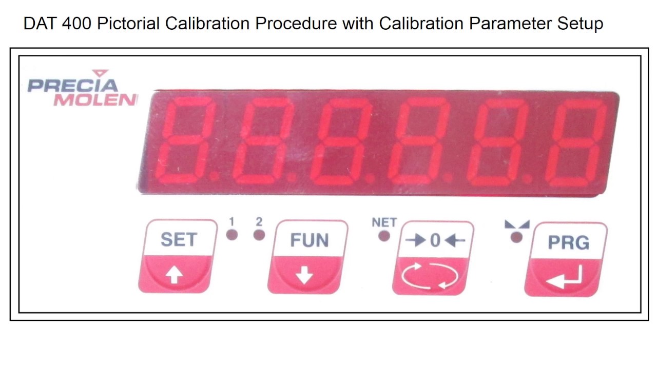 DAT 400 1st time Calibration Parameter Setup Procedure