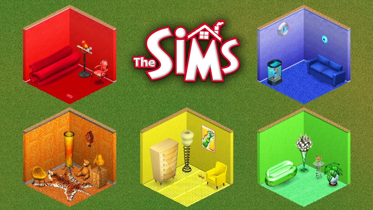 Each Room is a Different Color in The Sims 1! (Build Challenge)