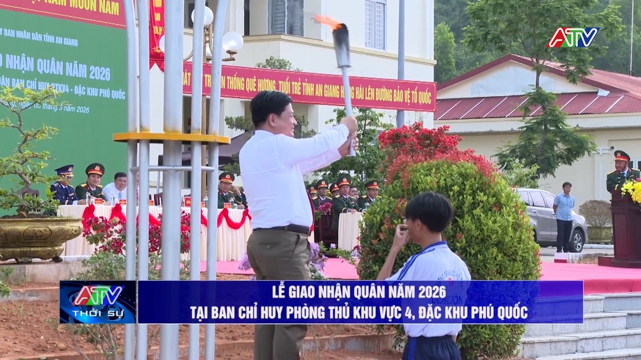 Lễ giao nhận quân năm 2026 tại Ban Chỉ huy phòng thủ khu vực 4, đặc khu Phú Quốc