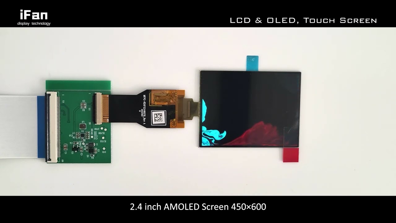 2.4 inch Color OLED 800nits AMOLED Screen Resolution 450x600