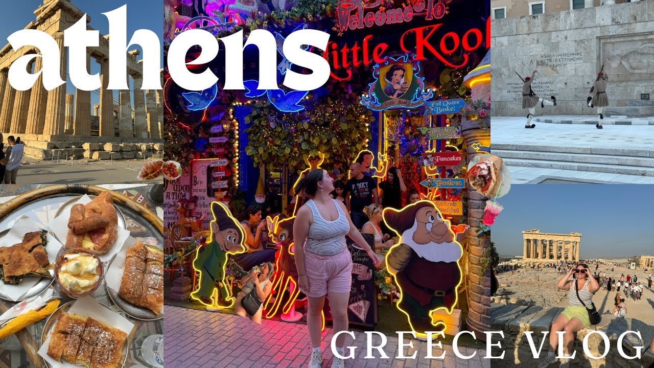 ATHENS greece vlog | exploring historical sites (acropolis) , eating good food pt.1
