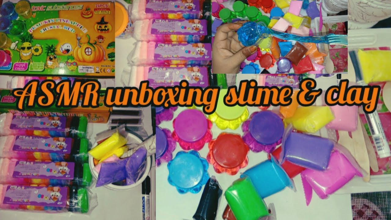 100 polymer clay || 48 pumpkin slime || crystal mud || slime,clay,mud, || 
