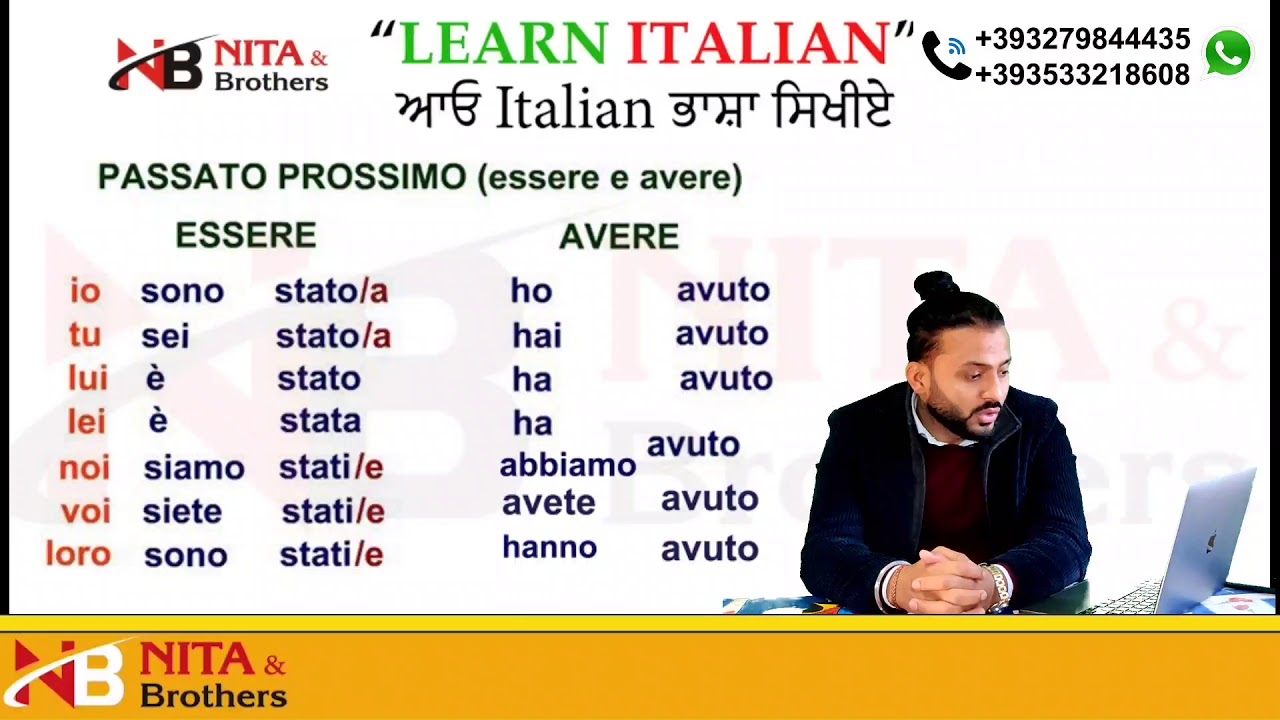 Passato prossimo ESSERE - AVERE | Learn Italian with Nita and brothers